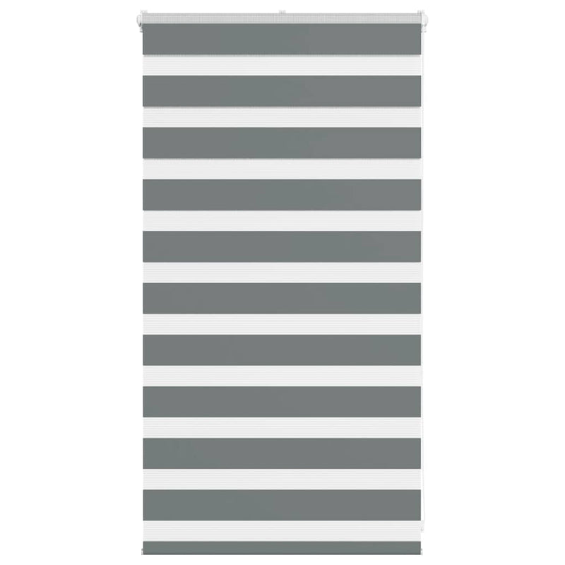 Vidaxl zebra rolgordijn 90x100 cm stofbreedte 85,9 cm donkergrijs