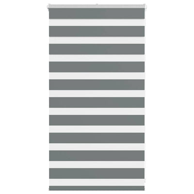 Vidaxl zebra rolgordijn 90x100 cm stofbreedte 85,9 cm donkergrijs