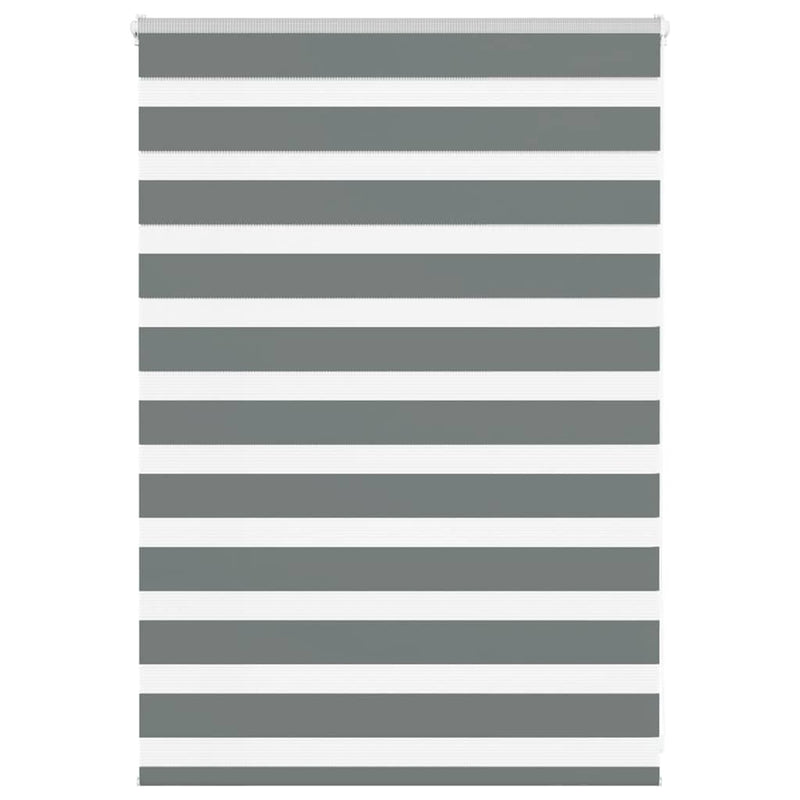 Vidaxl zebra rolgordijn 95x100 cm stofbreedte 90,9 cm donkergrijs