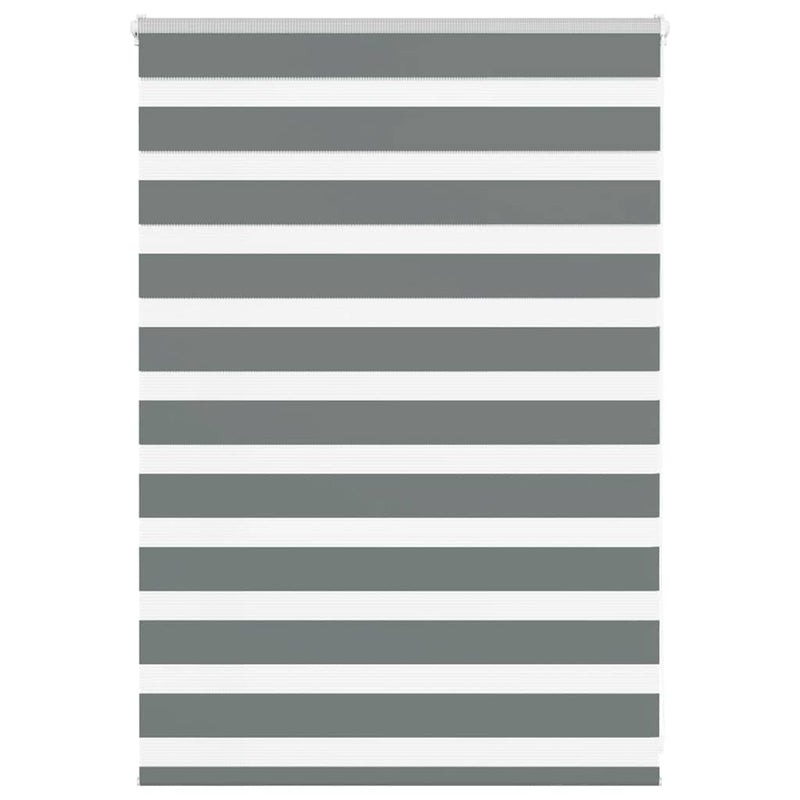 Vidaxl zebra rolgordijn 100x100 cm stofbreedte 95,9 cm donkergrijs