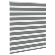 Vidaxl zebra rolgordijn 130x100 cm stofbreedte 125,9 cm donkergrijs - afbeelding 3