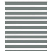 Vidaxl zebra rolgordijn 135x100 cm stofbreedte 130,9 cm donkergrijs - afbeelding 1