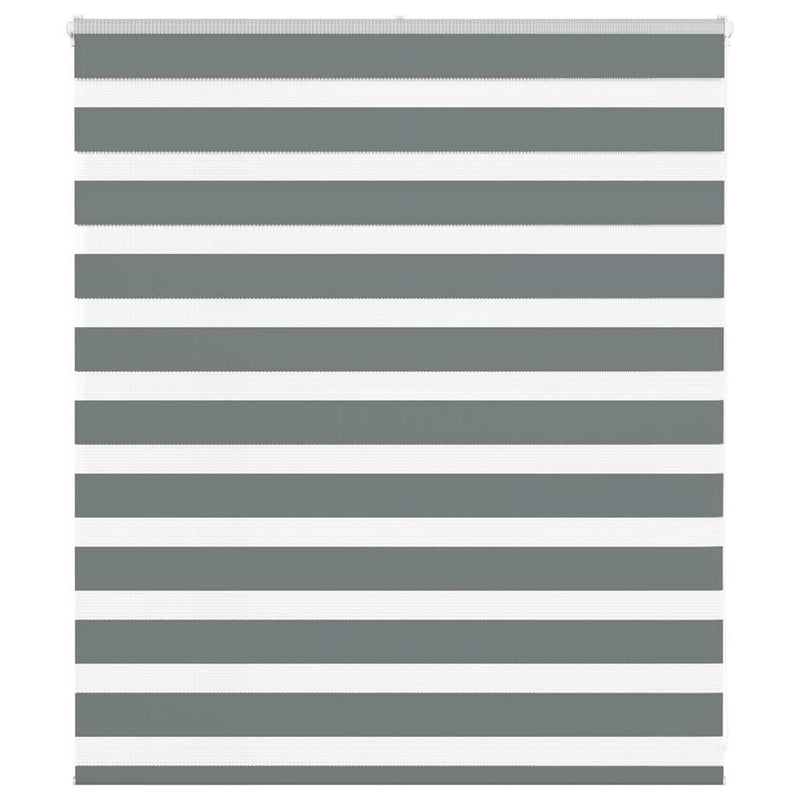 Vidaxl zebra rolgordijn 135x100 cm stofbreedte 130,9 cm donkergrijs