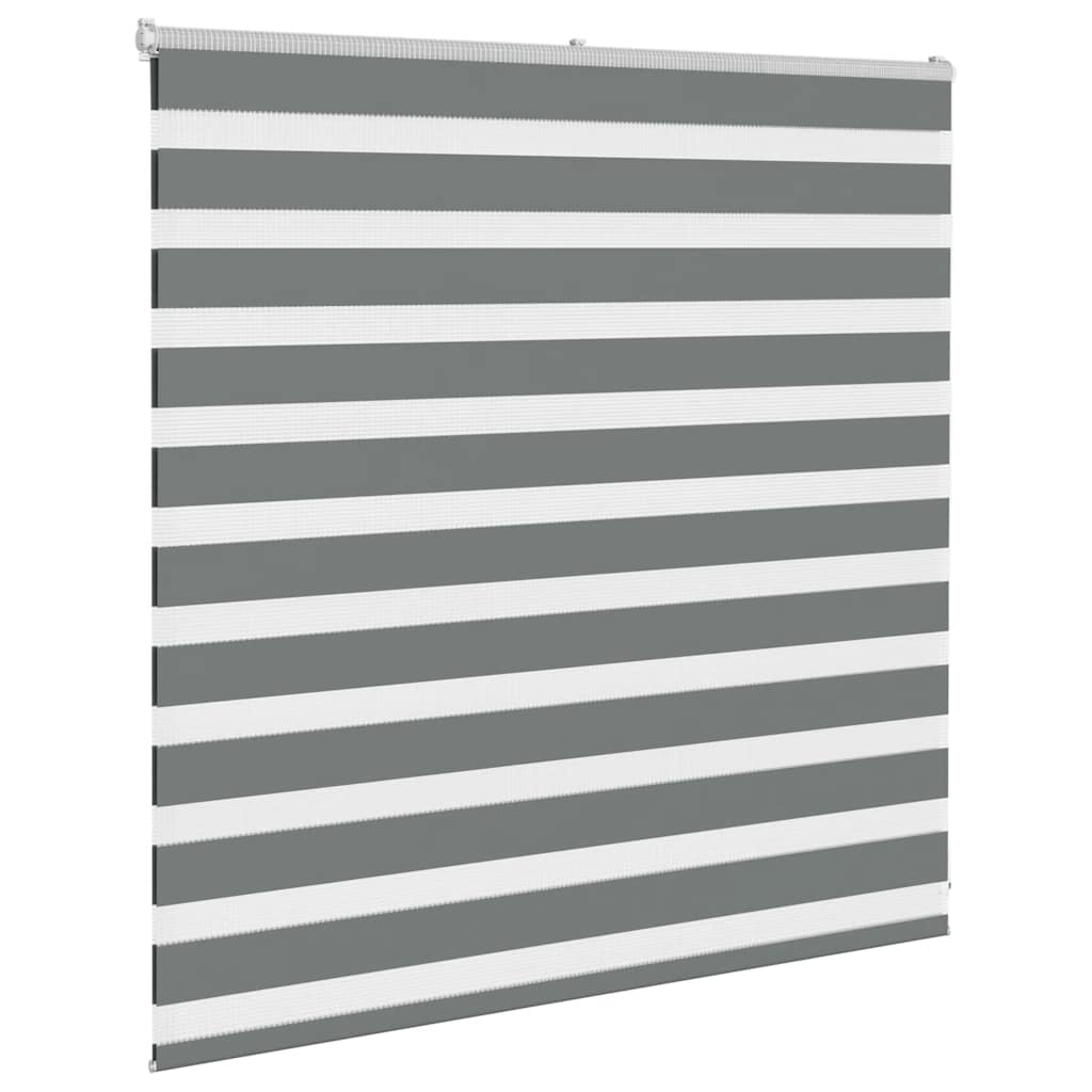 Vidaxl zebra rolgordijn 150x100 cm stofbreedte 145,9 cm donkergrijs