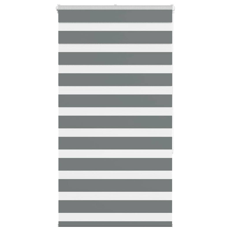 Vidaxl zebra rolgordijn 75x150 cm stofbreedte 70,9 cm donkergrijs