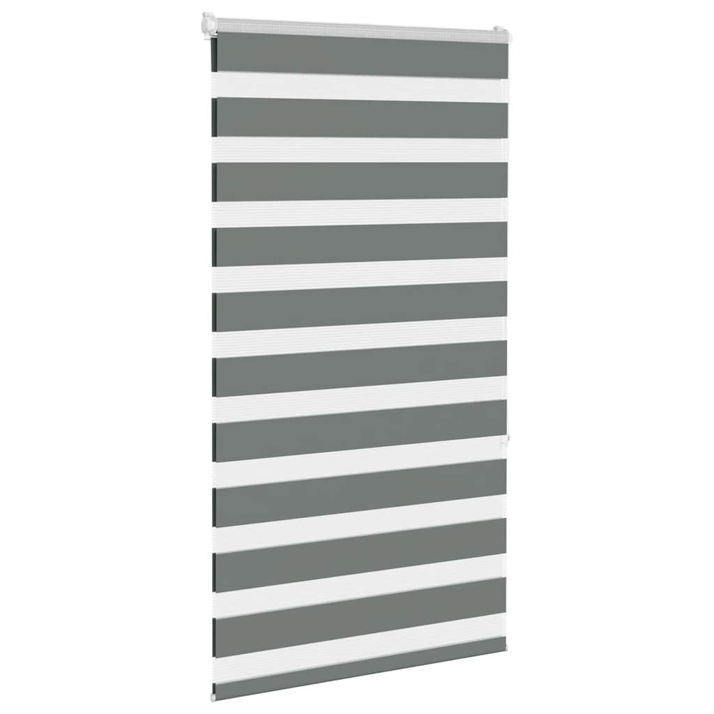 Vidaxl zebra rolgordijn 80x150 cm stofbreedte 75,9 cm donkergrijs