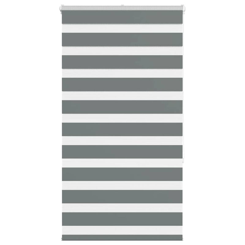 Vidaxl zebra rolgordijn 85x150 cm stofbreedte 80,9 cm donkergrijs