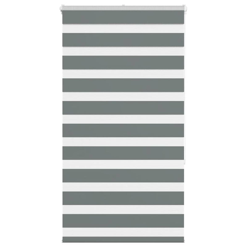 Vidaxl zebra rolgordijn 90x150 cm stofbreedte 85,9 cm donkergrijs