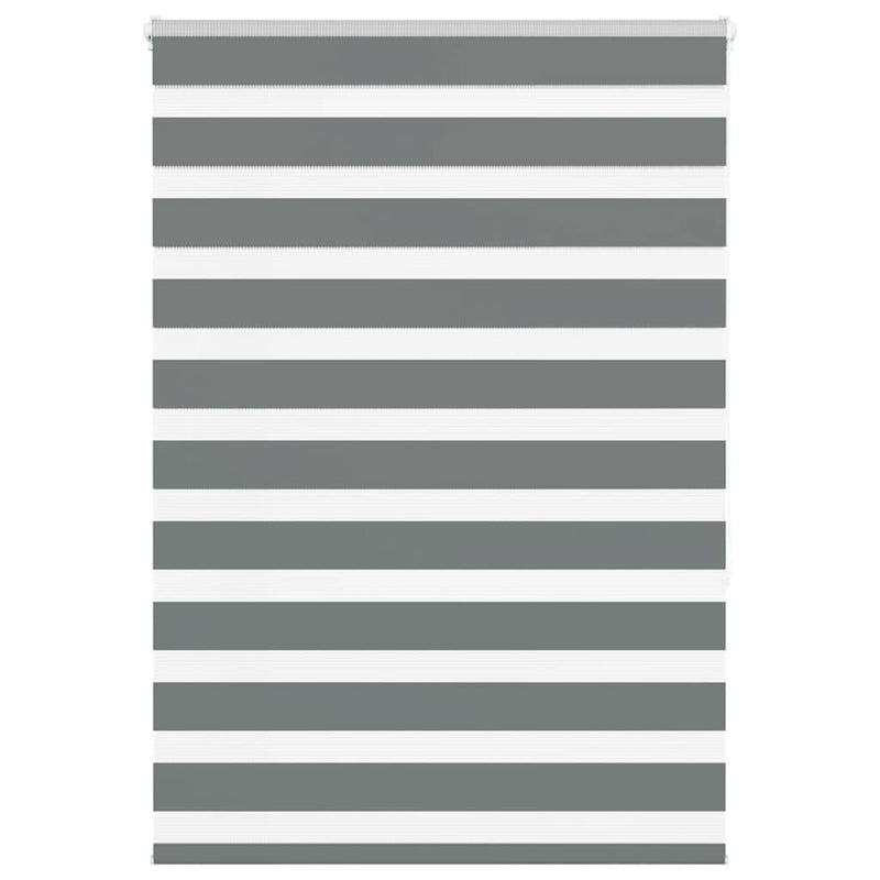 Vidaxl zebra rolgordijn 95x150 cm stofbreedte 90,9 cm donkergrijs