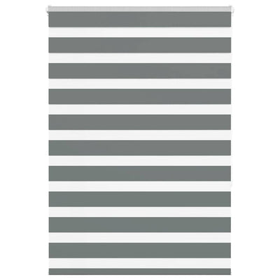 Vidaxl zebra rolgordijn 95x150 cm stofbreedte 90,9 cm donkergrijs
