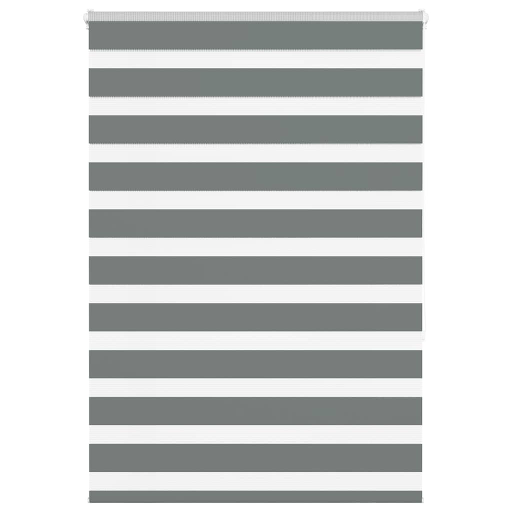 Vidaxl zebra rolgordijn 100x150 cm stofbreedte 95,9 cm donkergrijs