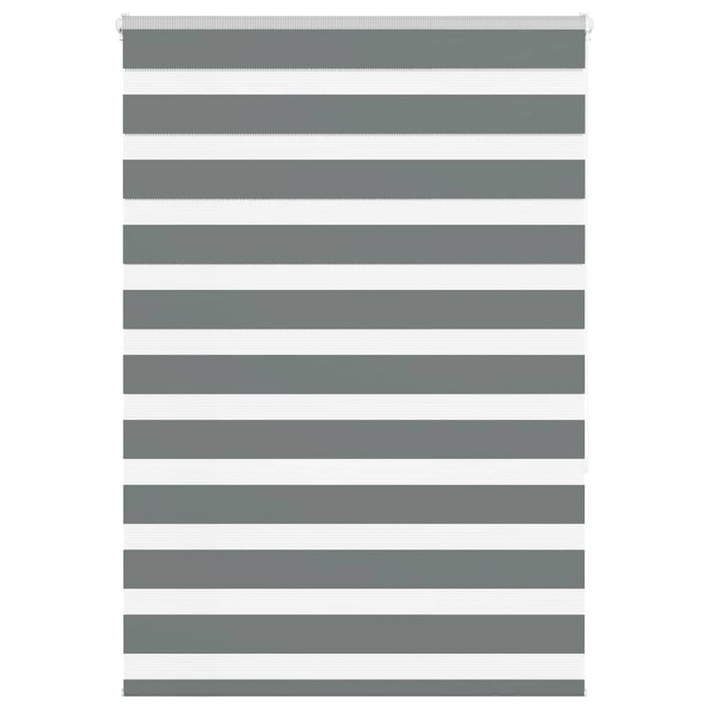 Vidaxl zebra rolgordijn 110x150 cm stofbreedte 105,9 cm donkergrijs