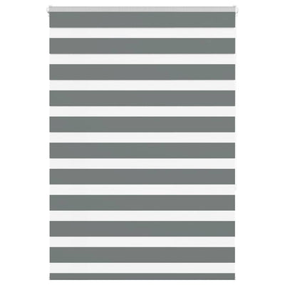 Vidaxl zebra rolgordijn 110x150 cm stofbreedte 105,9 cm donkergrijs