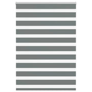 Vidaxl zebra rolgordijn 115x150 cm stofbreedte 110,9 cm donkergrijs - afbeelding 1