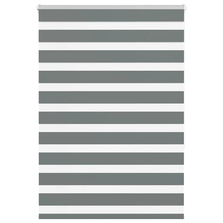 Vidaxl zebra rolgordijn 115x150 cm stofbreedte 110,9 cm donkergrijs