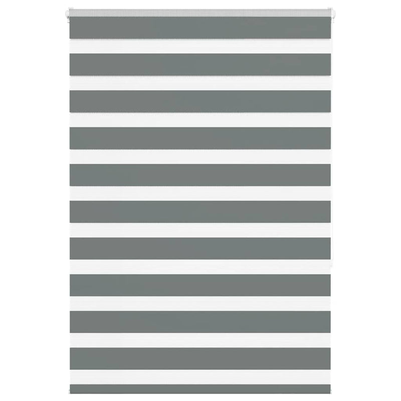 Vidaxl zebra rolgordijn 115x150 cm stofbreedte 110,9 cm donkergrijs