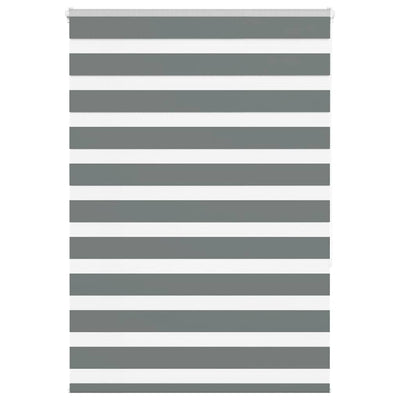 Vidaxl zebra rolgordijn 115x150 cm stofbreedte 110,9 cm donkergrijs