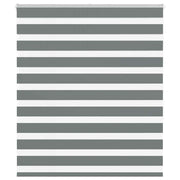 Vidaxl zebra rolgordijn 120x150 cm stofbreedte 115,9 cm donkergrijs - afbeelding 1