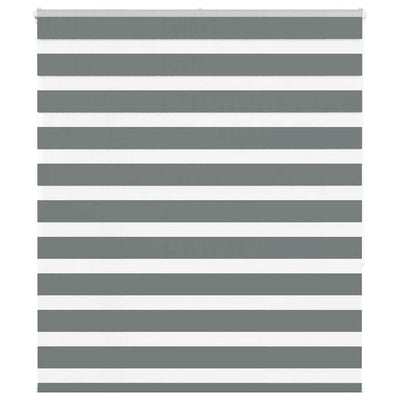 Vidaxl zebra rolgordijn 120x150 cm stofbreedte 115,9 cm donkergrijs