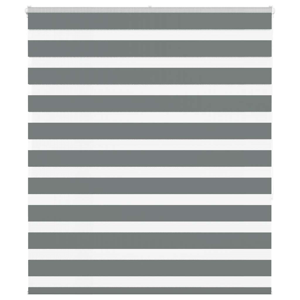 Vidaxl zebra rolgordijn 125x150 cm stofbreedte 120,9 cm donkergrijs