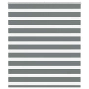Vidaxl zebra rolgordijn 125x150 cm stofbreedte 120,9 cm donkergrijs - afbeelding 1