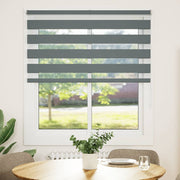 Vidaxl zebra rolgordijn 125x150 cm stofbreedte 120,9 cm donkergrijs - afbeelding 2
