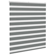 Vidaxl zebra rolgordijn 125x150 cm stofbreedte 120,9 cm donkergrijs - afbeelding 3