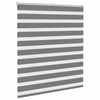 Vidaxl zebra rolgordijn 135x150 cm stofbreedte 130,9 cm donkergrijs