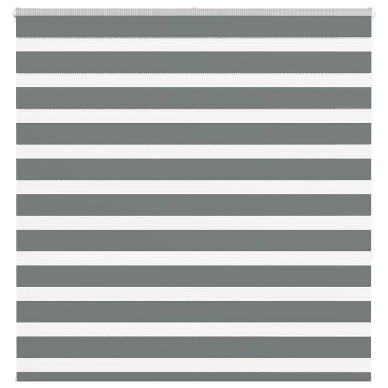 Vidaxl zebra rolgordijn 140x150 cm stofbreedte 135,9 cm donkergrijs
