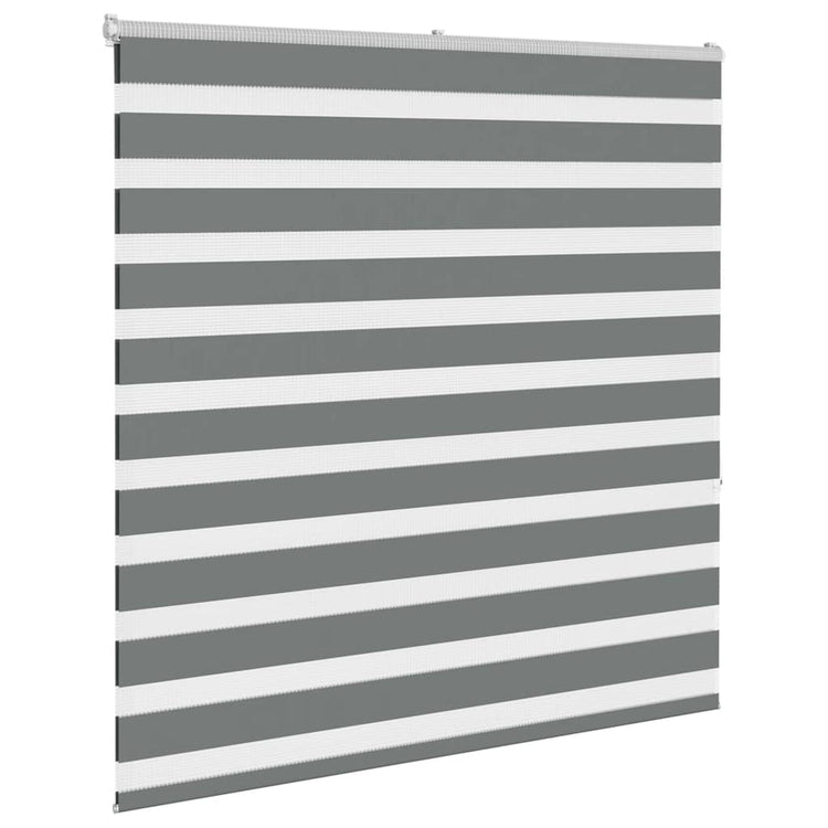 Vidaxl zebra rolgordijn 145x150 cm stofbreedte 140,9 cm donkergrijs