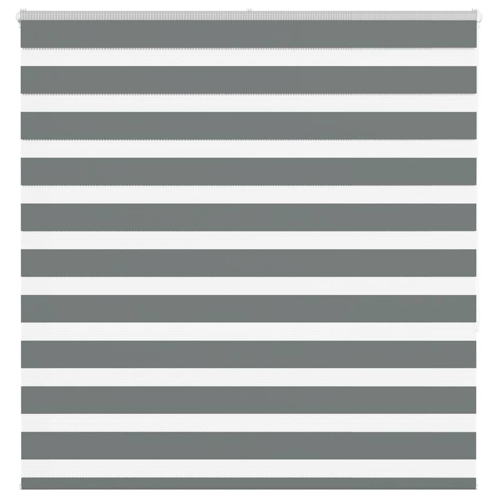 Vidaxl zebra rolgordijn 150x150 cm stofbreedte 145,9 cm donkergrijs
