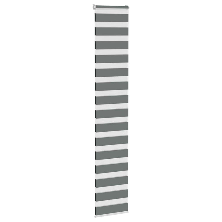 Vidaxl zebra rolgordijn 50x200 cm stofbreedte 45,9cm donkergrijs
