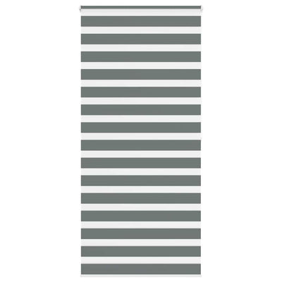 Vidaxl zebra rolgordijn 100x200 cm stofbreedte 95,9 cm donkergrijs