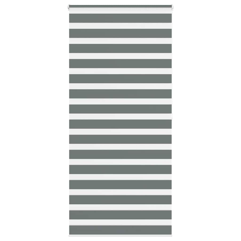 Vidaxl zebra rolgordijn 105x200 cm stofbreedte 100,9 cm donkergrijs
