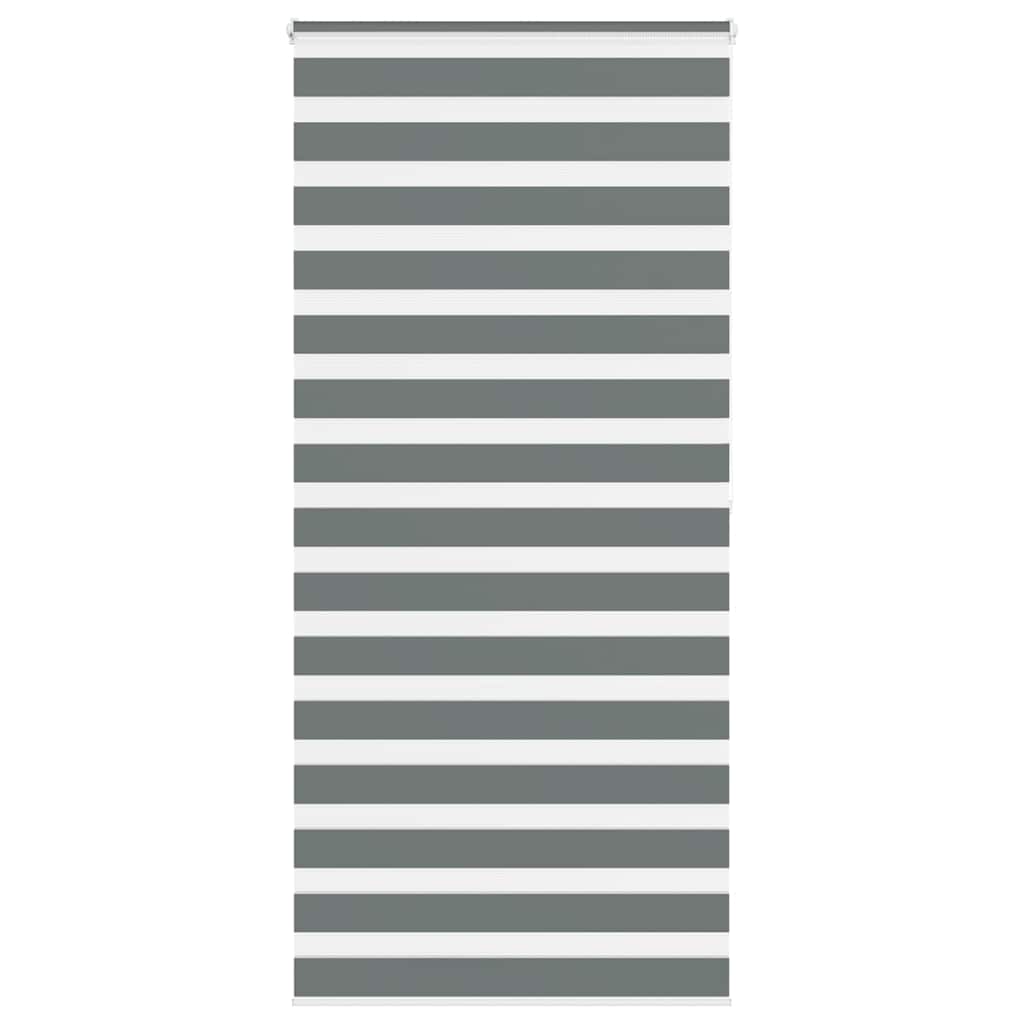 Vidaxl zebra rolgordijn 110x200 cm stofbreedte 105,9 cm donkergrijs