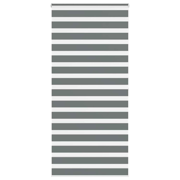 Vidaxl zebra rolgordijn 110x200 cm stofbreedte 105,9 cm donkergrijs