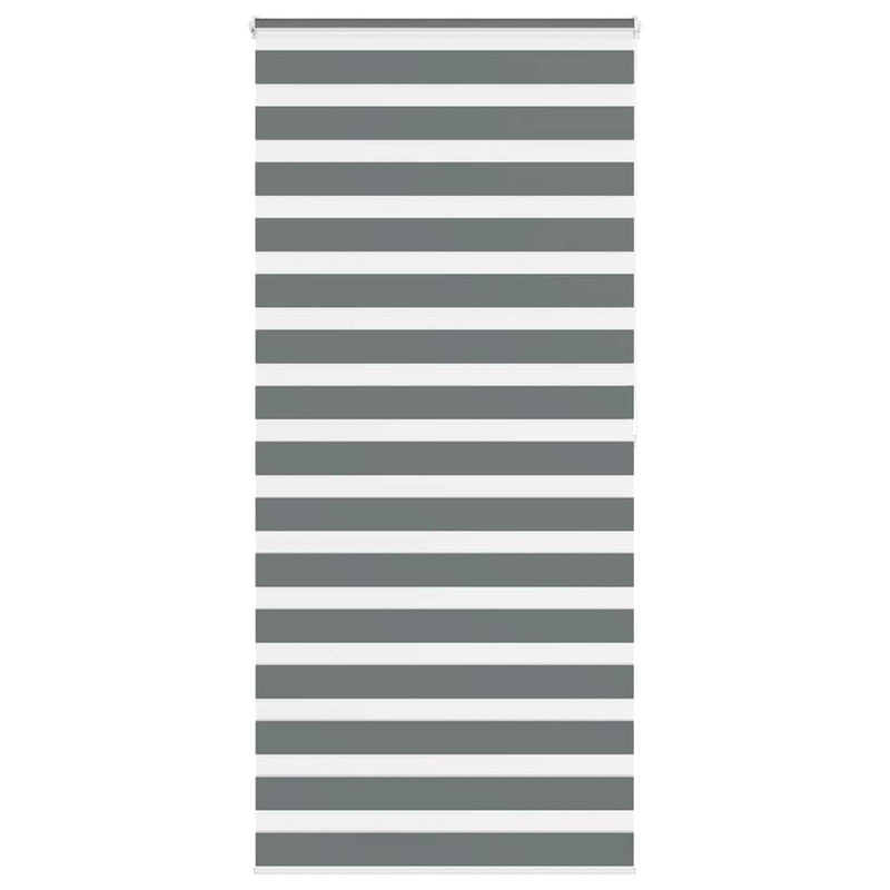 Vidaxl zebra rolgordijn 110x200 cm stofbreedte 105,9 cm donkergrijs