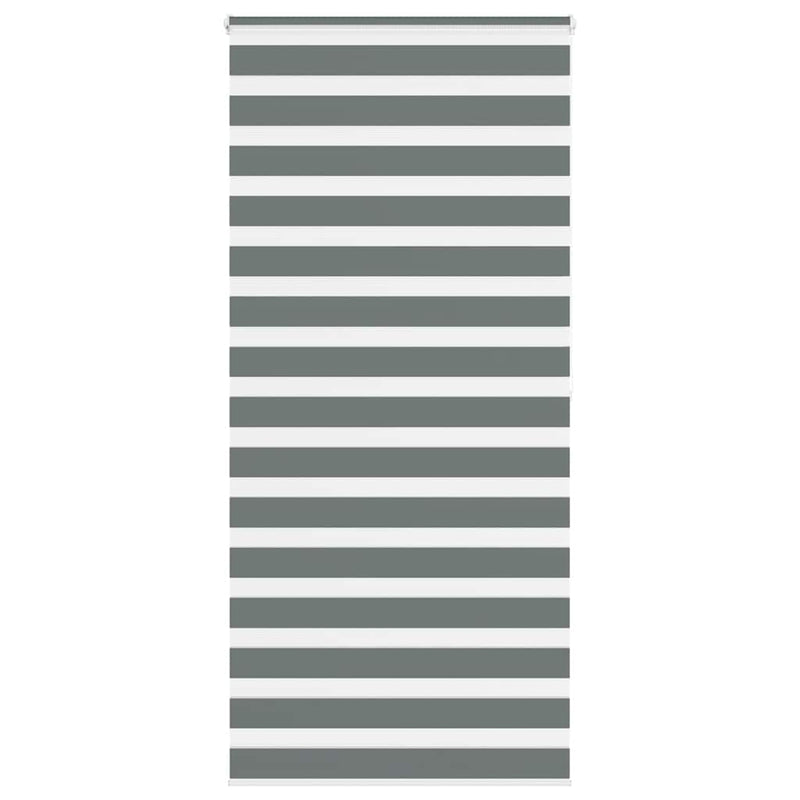 Vidaxl zebra rolgordijn 115x200 cm stofbreedte 110,9 cm donkergrijs