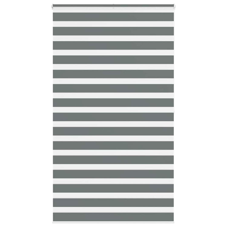 Vidaxl zebra rolgordijn 125x200 cm stofbreedte 120,9 cm donkergrijs