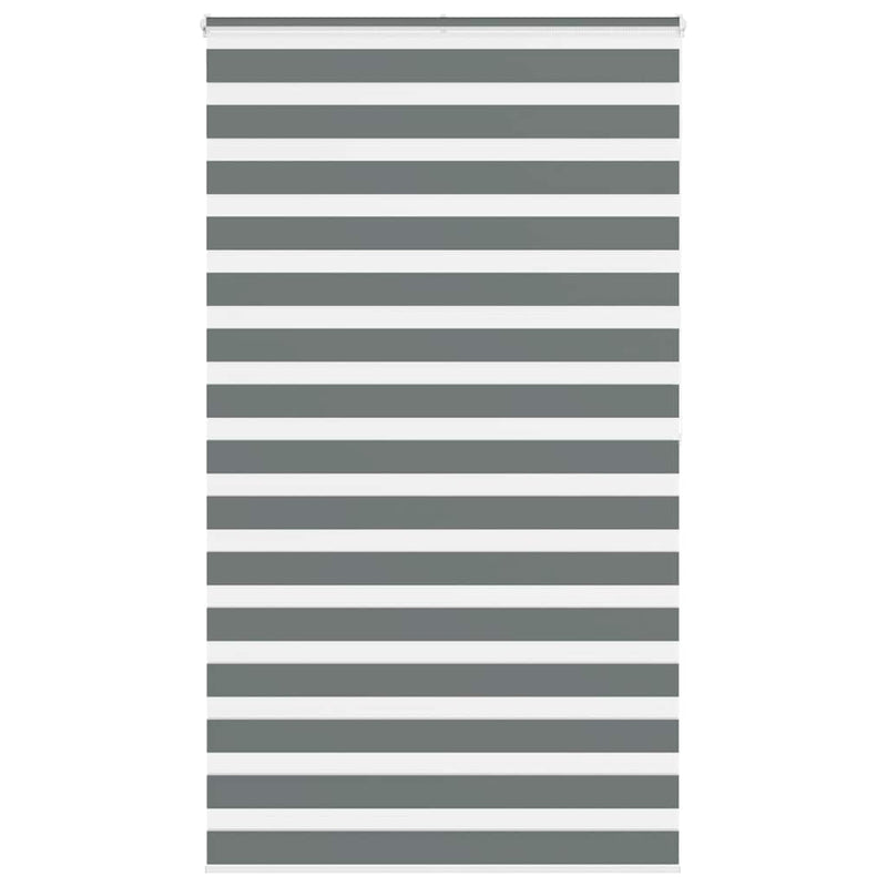 Vidaxl zebra rolgordijn 125x200 cm stofbreedte 120,9 cm donkergrijs