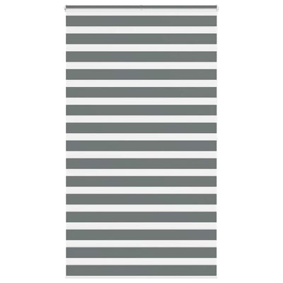 Vidaxl zebra rolgordijn 125x200 cm stofbreedte 120,9 cm donkergrijs