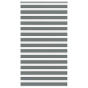 Vidaxl zebra rolgordijn 130x200 cm stofbreedte 125,9 cm donkergrijs - afbeelding 1