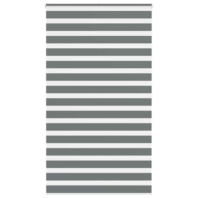 Vidaxl zebra rolgordijn 130x200 cm stofbreedte 125,9 cm donkergrijs