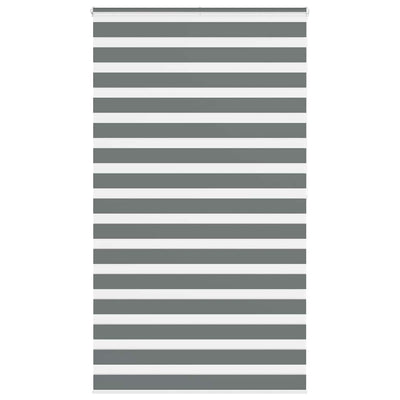 Vidaxl zebra rolgordijn 130x200 cm stofbreedte 125,9 cm donkergrijs