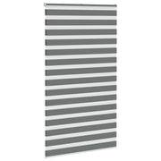 Vidaxl zebra rolgordijn 130x200 cm stofbreedte 125,9 cm donkergrijs - afbeelding 3