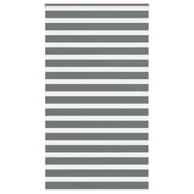 Vidaxl zebra rolgordijn 135x200 cm stofbreedte 130,9 cm donkergrijs