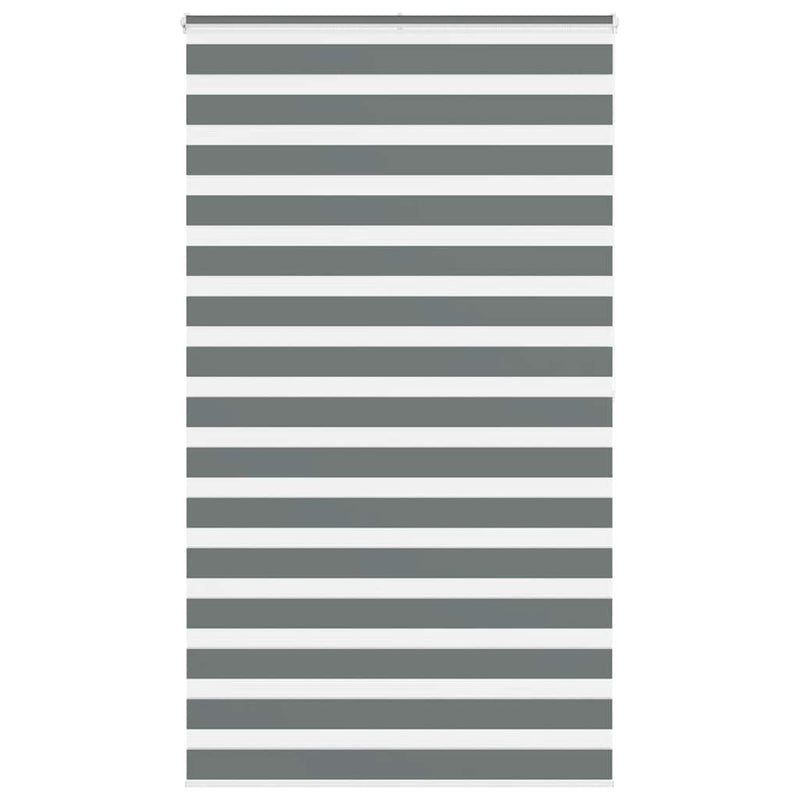 Vidaxl zebra rolgordijn 135x200 cm stofbreedte 130,9 cm donkergrijs