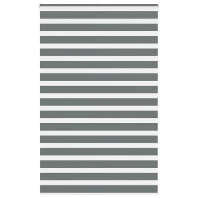 Vidaxl zebra rolgordijn 140x200 cm stofbreedte 135,9 cm donkergrijs