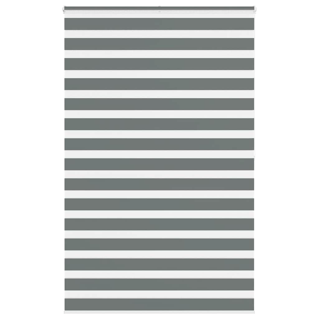 Vidaxl zebra rolgordijn 140x200 cm stofbreedte 135,9 cm donkergrijs