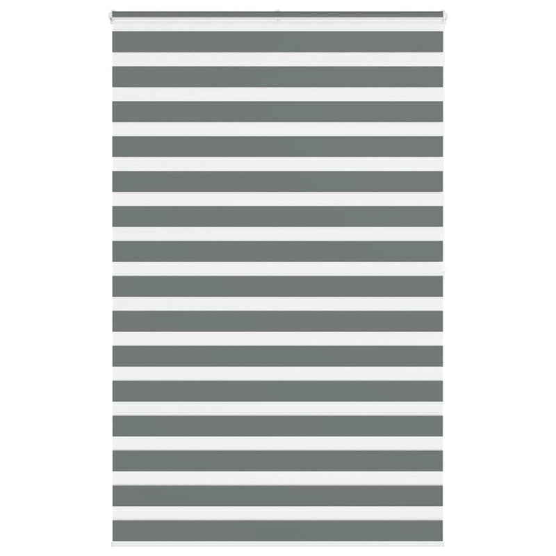 Vidaxl zebra rolgordijn 140x200 cm stofbreedte 135,9 cm donkergrijs